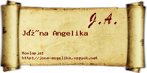 Jóna Angelika névjegykártya